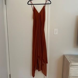 Rust midi dress, NWT